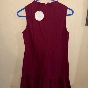 HOLA Sleeveless Burgundy Dress